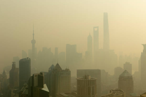 Shanghai Smog stock photo