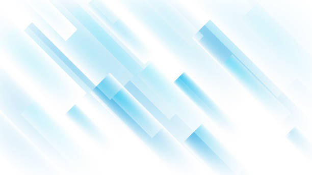 современный абстрактный фон с элементами мозаики с диагнитными линиями движения и светло-синим градиентным цветом - diagnal stock illustrations