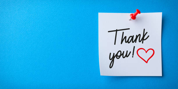 istock White Sticky Note With Thank You And Red Push Pin Blue Background 1393421665