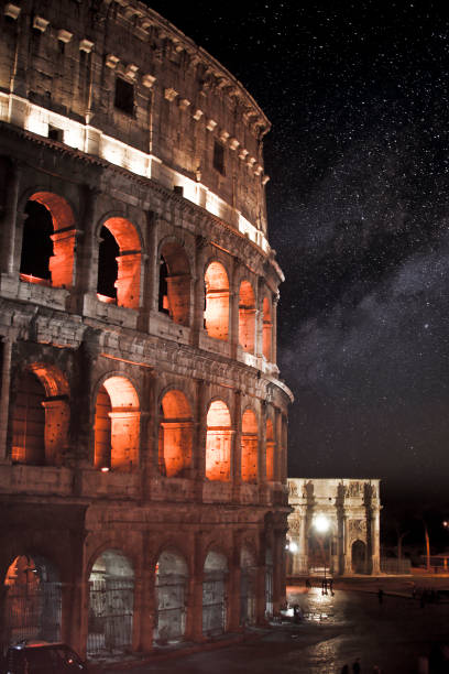 istock Roman Coliseum Starry Night Sky 1393423263