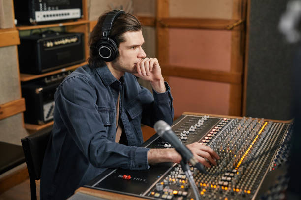 istock Professional Producer in Record Studio 1393425471
