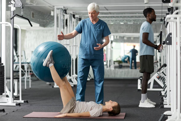 istock Young Woman doing Rehabilitation Exercises 1393428256