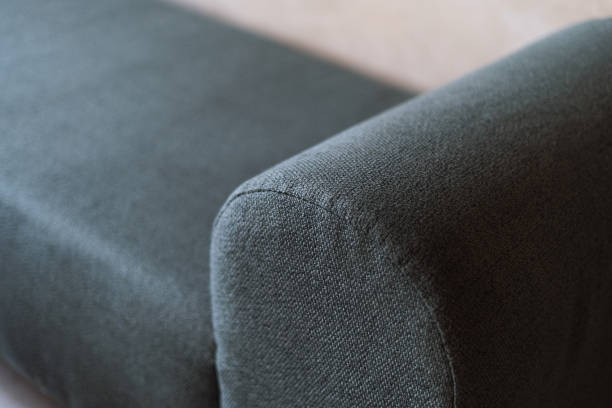 istock Green textile on comfortable sofa or armchair in apartment 1393432898