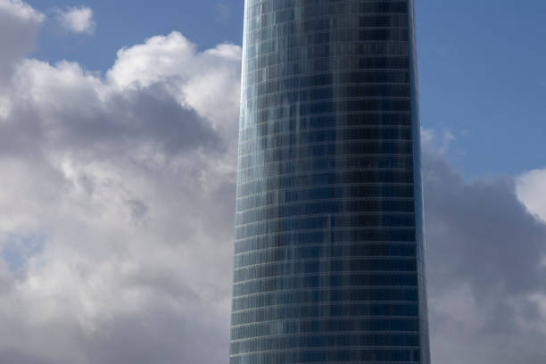 office skyscrapers in bilbao with a cloudy sky