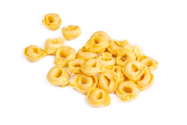 istock Raw fresh tortellini pasta isolated on white background 1393439438