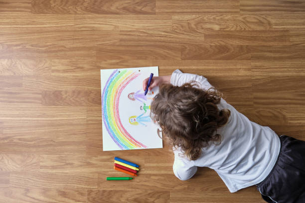 istock Creative child drawing LGBT picture 1393447503