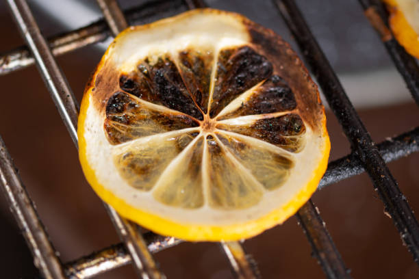 grilled lemon slice at restaurant