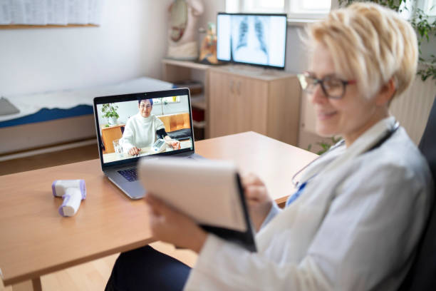 istock Telemedicine in doctor's office 1393464934