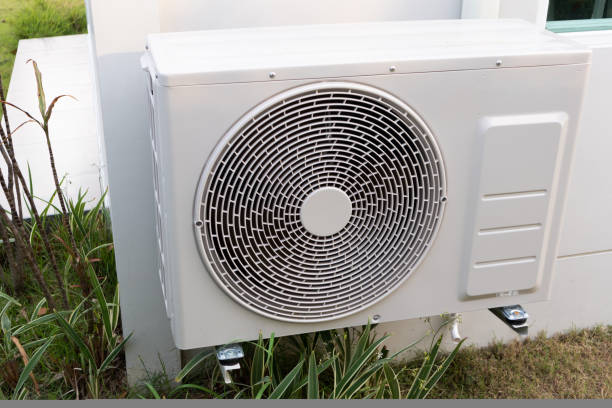 istock Air condition outdoor unit compressor install outside the house 1393465641
