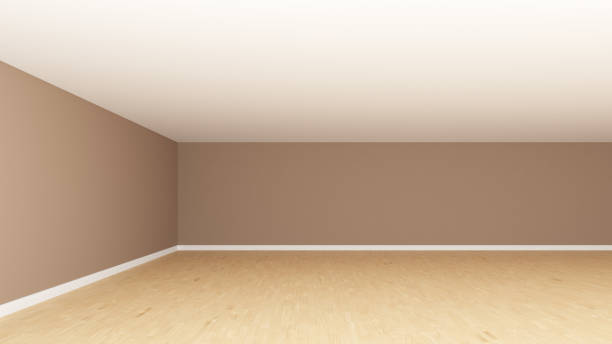 istock Empty Room Corner without Furniture, Frontal View. Interior Concept 1393466332