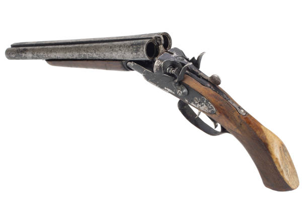 istock Criminal weapon - sawn-off shotgun 1393467415