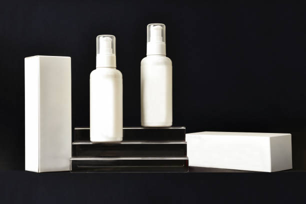 Sample Mokup Image of Cosmetics and Bathroom Supplies stock photo