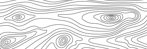 ilustrações, clipart, desenhos animados e ícones de imitação de textura de madeira, linhas pretas no fundo branco, banner - decor style computer graphic design element