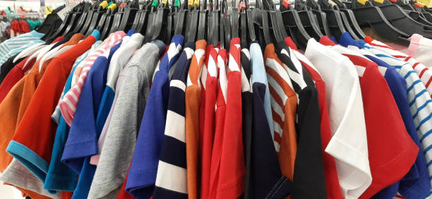 istock Fashionable clothes on the clothes rack 1393488273