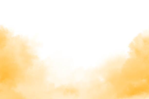 istock Yellow smoke background, yellow watercolor blush 1393488345