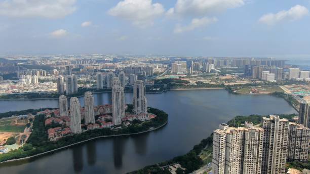istock Beautiful waterside town 1393489917