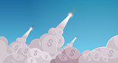 istock ballistic missile launching rocket successfully launched financing war sanctions metaphor concept 1393493727