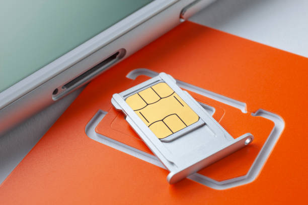 Cell phone sim card and sim card tray.