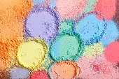 Colorful background of chalk powder