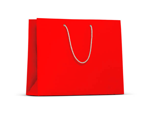 istock Red empty Shopping Bag for advertising and branding 1393505622
