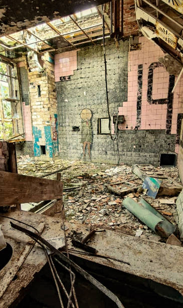 Abandoned sanatorium in Beelitz Beelitz Sanatoriums beelitz stock pictures, royalty-free photos & images
