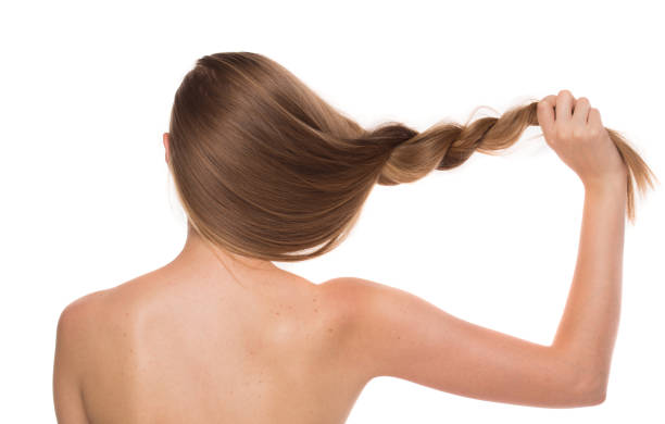 istock Female portrait from the back. 1393506931