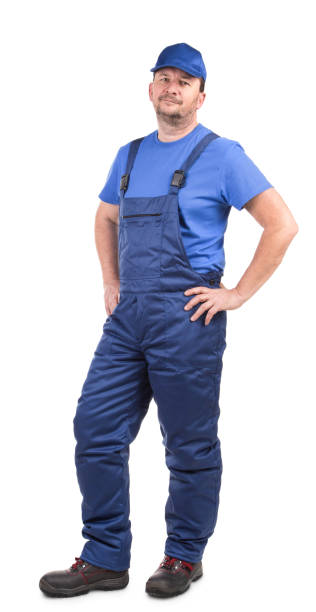istock A worker with his hands on his waist. 1393508268