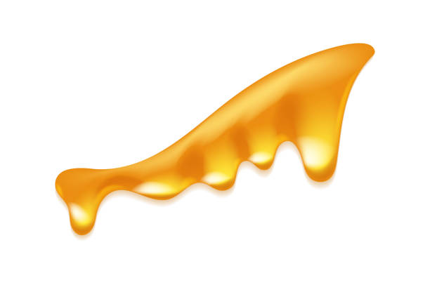 Dripping honey like design element vector art illustration