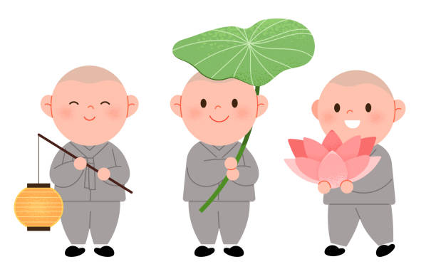 Cute Baby Monks Stock Illustration - Download Image Now - Baby - Human Age,  Buddha, Adult - iStock
