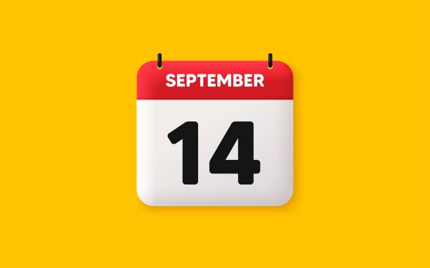 istock 14th day of the month icon. Event schedule date. Calendar date 3d icon. Vector 1393537133