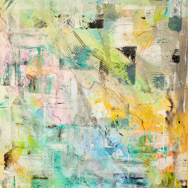 istock Abstract background from the smears of acrylic paint. Mixing multicolored oil paint. Textured arrangements. Abstract modern print . Wall art. Poster. 1393537666