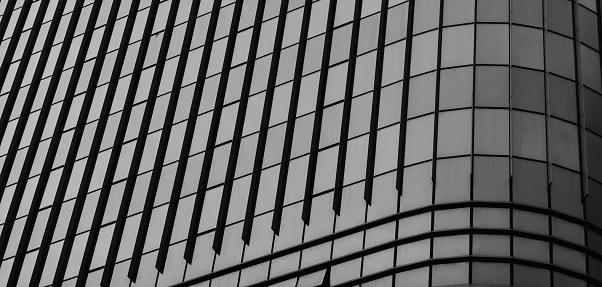Abstract window glass pattern of architecture office building