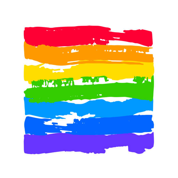 istock Rainbow in LGBT flag colors, gay pride. Vector spectrum. Hand drawn paint strokes isolated on white background. Vector illustration. 1393540624