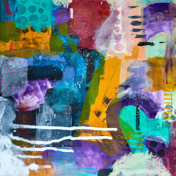 istock Abstract background from the smears of acrylic paint. Mixing multicolored oil paint. Textured arrangements. Abstract modern print . Wall art. Poster. 1393541943