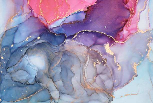 istock Alcohol ink art.Mixing liquid paints. Modern, abstract colorful background, wallpaper. Marble texture.Translucent colors 1393547507