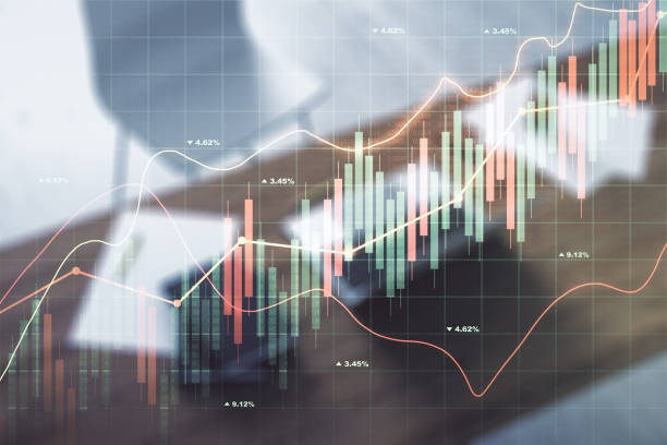 istock Multi exposure of abstract financial diagram and modern desk with computer on background, banking and accounting concept 1393548896