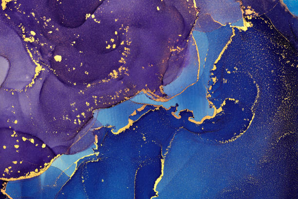 istock Alcohol ink art.Mixing liquid paints. Modern, abstract colorful background, wallpaper. Marble texture.Translucent colors 1393549078