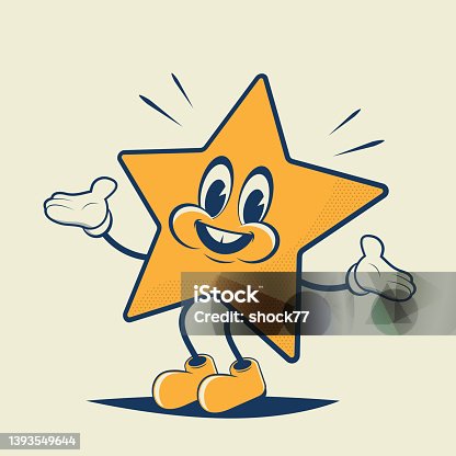 istock funny illustration of a cartoon star 1393549644