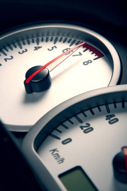 istock Modern car's dashboard. High speed concept - Car speedometer. close-up. 1393551039