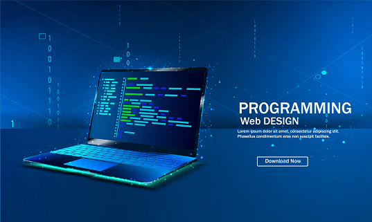 Software Web Development Programming Concept Abstract Programming ...