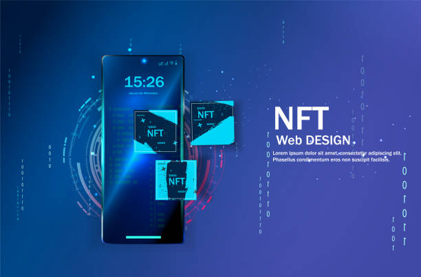 istock Concept of NFT ,non-fungible token with network vector on dark background. Vector illustration concept nft banner for website. Non-renewable token. Vector illustration. 1393557103