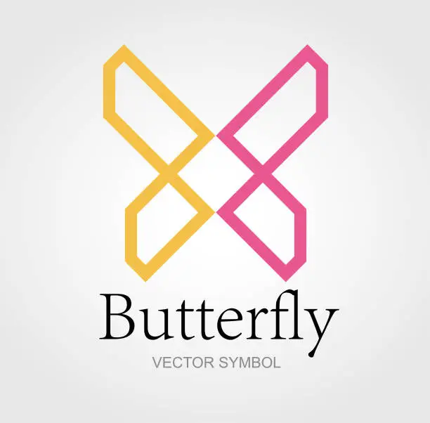 Vector illustration of Butterfly symbol design