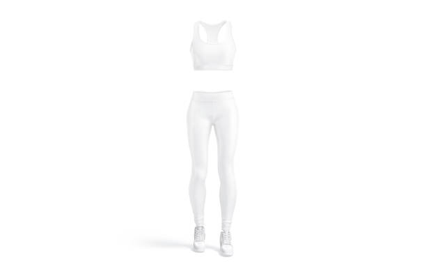 istock Blank white women sport uniform mockup, front view 1393574768