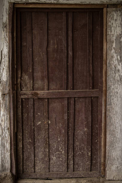 istock Old wooden rustic doors. 1393578858