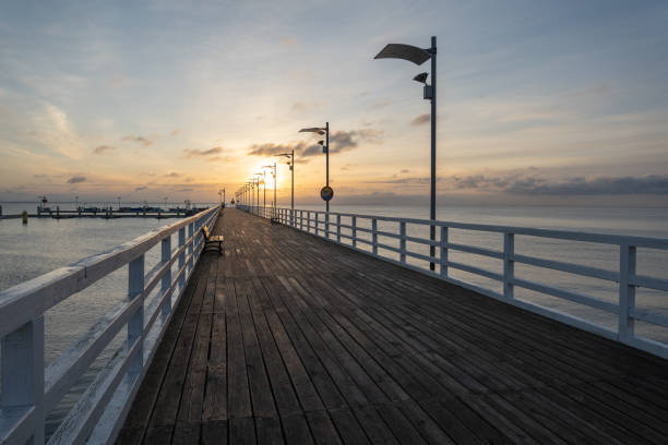 istock Pier in Mechelinki. Baltic sea. Sunrise. 1393582554