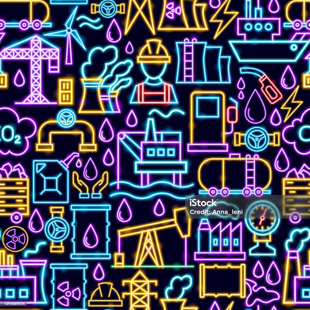 Background Pattern Gas Oil Gas Seamless Pattern Stock Illustration - Download Image Now ...