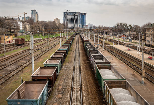 istock loaded freight trains on the railway 1393586731