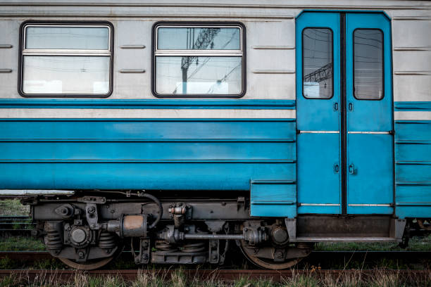 istock closed automatic doors of suburban train 1393588297