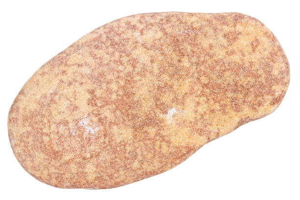 istock Top view of single red pebble 1393591487