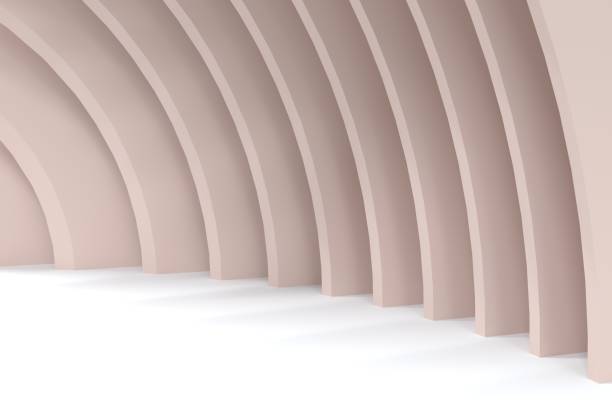 istock Abstract futuristic beige background, minimalist 3d render 1393591845